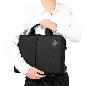 Sac pour ordinateur portable en tissu imperméable fendu portable hommes et femmes poche à bandoulière ville décontracté porte-documents de banlieue T2A6 #