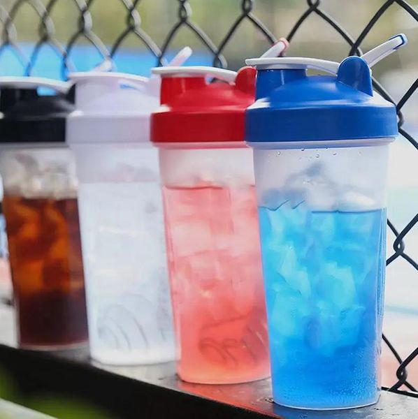 Coctelera deportiva portátil, botella de jugo, batido, proteína en polvo, taza mezcladora a prueba de fugas con bolas Shak, artículos para beber sin BPA para Fitness