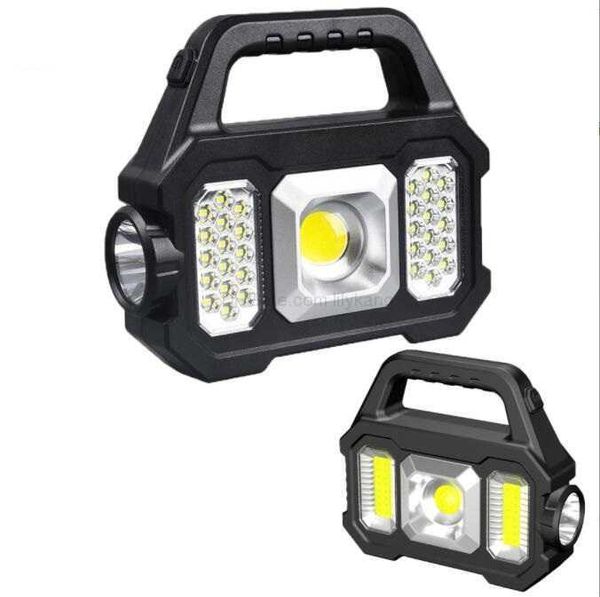 Focos portátiles Potente reflector Led COB Caza al aire libre senderismo luz de búsqueda impermeable Linterna recargable USB Linterna de camping Alkingline