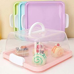 Portable Cake Box Cupcake Dessert Plastic Container For Case Handheld for Wedding Birthday Kitchen Supplies 231221