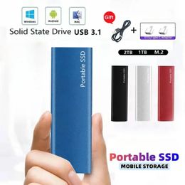 Portable SSD 1TB 2TB Disque dur externe Disque à haut débit à haut débit USB3.1 Dispositif de stockage de type C pour ordinateur portable