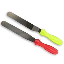 Spatule à gâteau portable en acier inoxydable, outils de cuisson, crème au beurre, couteau à glaçage, spatule décalée, gâteaux de pâtisserie de cuisine plus lisses LL