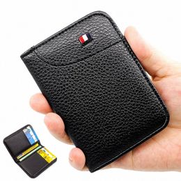 Portable Super Slim Soft Wallet PU Leather Mini Carte de crédit Portefeuille Purse Purse Holders Men Portefeuille mince Petit portefeuille Short I0ZZ #