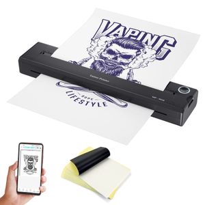 Draagbare Tattoo Transfer Printer Machine Mini Draadloos Netwerk Thermische stencil Lijntekening Afdrukken Copier 240227