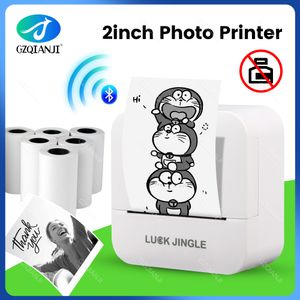 Imprimante photo thermique portable mini imprimante auto-adhésive Téléphone mobile Bluetooth Pocker Sticker Labeller