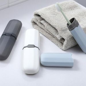 Portable Toothbrush Boxes Plastic Toothpaste Holder Case Box Protector-Toothbrush Cover Travel Camping Wash Box-Bathroom Accessory SN4958