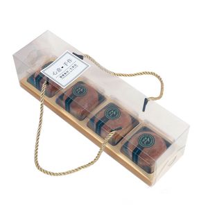 Draagbare transparante taart verpakking dozen huisdier verpakking dessert container houder party gift bakbox met handvat