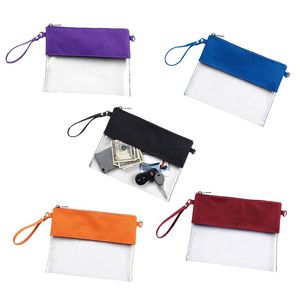 Portable Transparent sac à bandoulière dames mode couleur unie messager étanche sac à main extérieur changement sacs de rangement