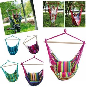 Portable Travel Camping Hanging Hammock Home Bedroom Lazy Swing Chair Garden Indoor Outdoor Fashion Hammock Swings Seat Chair
