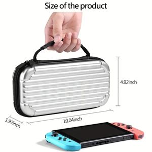 Sac de voyage portable avec 10 emplacements pour cartes de jeu pour Nintendo Switch OLED / Switch - Sac de rangement à coque rigide de protection antichoc pour console NS et accessoires