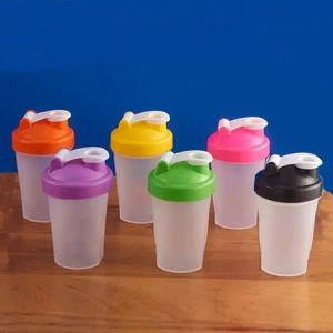 Draagbare Tumblers Shaker Waterfles Sap Milkshake Eiwitpoeder Home Shake Cup met Roerbal 0201