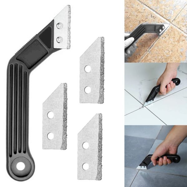 Cuchilla de cuchillo de carburo de tungsteno portátil para la lechada de baldosas limpieza de la lechada de la pared de la pared de la pared limpiador