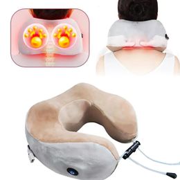 Masseur de cou en forme de U Portable Massage de l'épaule électrique Pétage de vibratrice cervicale 240325