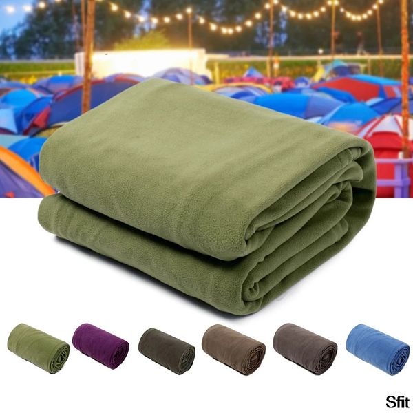 Sacio de dormir polar de lana ultra ligera portátil Cama para acampar al aire libre Viajes de mochila de dormir Camping Sport Accesorios 2312227