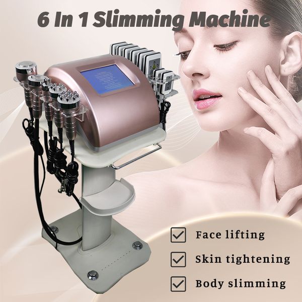 Máquina de adelgazamiento por cavitación ultrasónica portátil, 40khz, Rf, estiramiento facial, estiramiento de la piel multipolar, uso multifuncional