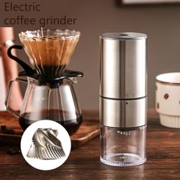 Portable Upgraded Electric Coffee Grinder Type-C USB-oplaad CNC roestvrijstalen slijpker Koffieboonmolen 240506