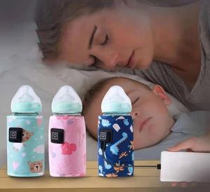 Chauffe-biberon USB Portable chauffe-lait de voyage biberon pour bébé couvercle chauffant Thermostat d'isolation chauffe-aliments 2203117410042