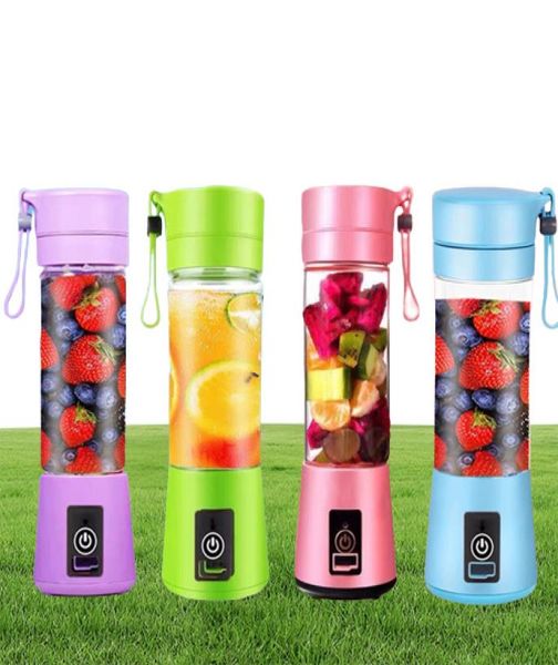 Exprimidor de frutas eléctrico USB portátil, licuadora personal de 380 ml, minilicuadora portátil, taza exprimidora USB con caja al por menor306b6503845