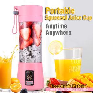 Portable USB Électrique Fruit Juicer Handheld Légumes Juice Maker Blender Rechargeable Mini Jus Making Cup Food Processor CFYL0076