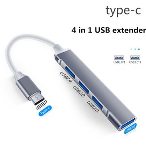 Portable USB HUB Haute Vitesse Type C Splitter 4 en 1 USB Extender Pour PC Ordinateur Accessoires Multiport