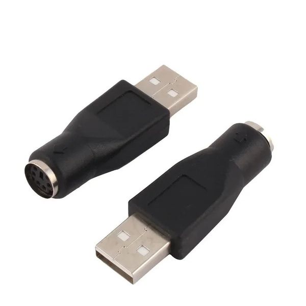 Macho USB portátil para PS/2 Connector USB del Converter del adaptador femenino para PC para el mouse de teclado de Sony PS2