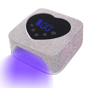 Portable UV LED lampe cristal en diamant sèche-linge professionnel Techning de durcissement sans fil pour ongles acryliques polonais en gel 240109