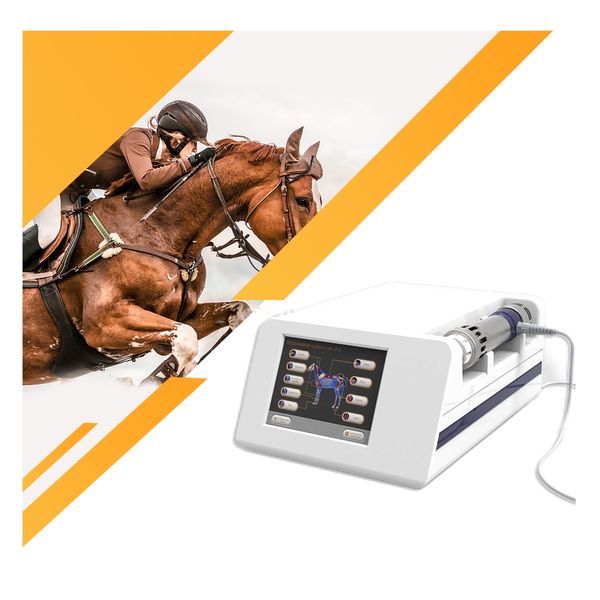 Dispositivo veterinario portátil Eswt, terapia de ondas de choque equina extracorpórea, dispositivo profesional de rehabilitación para aliviar el dolor de caballos y animales