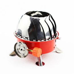 Poêle de camping à vent portable gazier en acier inoxydable poêle extérieur poêle de cuisine pour barbecue / pêche, accessoires de camping