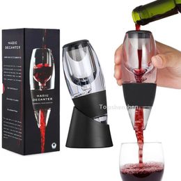 Bar Tool Wine Airator Magic Decanter pourer tuit set met filters reiszakken magische beluchters voor purifier standaard diffuser luchtverzuiveringszeef wijnen kerstcadeau