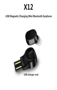 Auriculares Bluetooth inalámbricos portátil X12 Auriculares Bluetooth Bluetooth USB Carga magnética Mini Bluetooth Earphone S530 Auriculares Sport 26588890