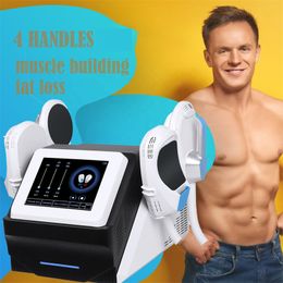 Draagbare draadloze EMS Slankmachines Machine spieren Stimulator Spier Draaien Vet verlies Apparaat Professioneel 4 Handgrepen Body Scupping Beauty Equipment