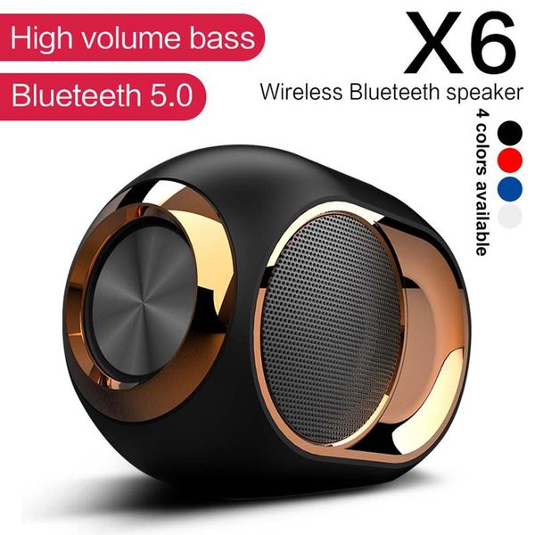 Altavoz inalámbrico portátil de alta fidelidad con Bluetooth, caja de sonido resistente al agua con sonido envolvente de música, Subwoofer, Radio FM, TWS, SD, AUX