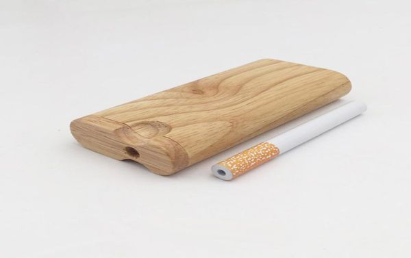 Pirou de bois portable avec un tuyau de frappeur Boîte à tabagisme Filtres de cigarette EWF34779998241