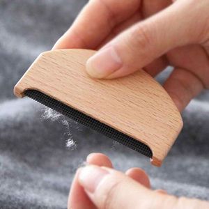 Draagbare houten ontharing Kam kasjmier pillover remover doeken trui lint remover scheerkammen huishoudelijke reinigingsgereedschap rra744