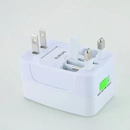 Convertidor de adaptador de corriente universal portátil en todo el mundo, todo en uno, enchufe de cargador de pared de viaje internacional fuera del país para entrada de enchufe de pared