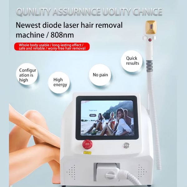 Máquina portátil de depilación con punto de hielo, láser de diodo sin preocupaciones, 808nm, máquina depiladora de raíces de cabello Virtual sin dolor