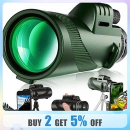 Télescope Portable Zoom HD 5000M, pliable, longue Distance, Mini télescope puissant pour la chasse, les Sports de plein air, le Camping et les voyages