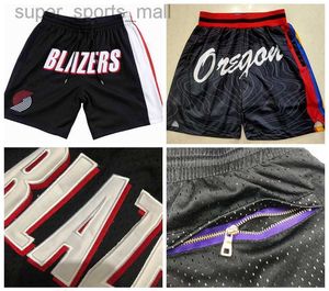 Portland hommes short de basket cousu avec poche fermeture éclair pantalons de survêtement maille rétro Sport pantalon court