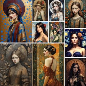 Portrait Beautiful Femmes Paint par Numbers Arts Oil et Crafts For Adults Home Decoration Mothers Gift Drop 240407