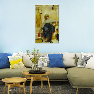 Portret Canvas Art Liedjes Zonder Woorden Frederic Leighton Schilderij Handgemaakte Klassieke Kunstwerk Loft Decor