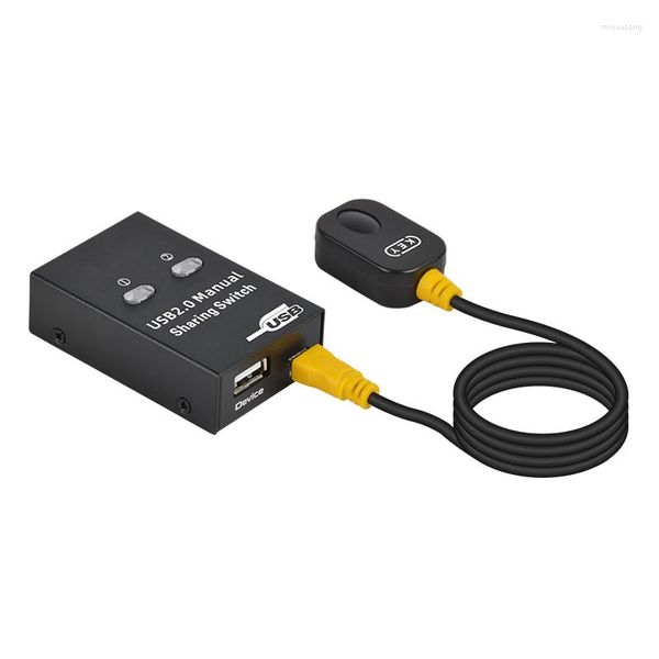 Puertos USB 2.0 Sharing Switch Switcher Printer Cable Adapter Box para PC Escáner Laptop Computadora de escritorio