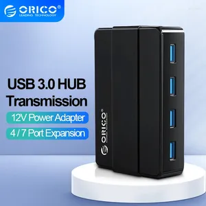 Ports USB 3.0 Hub haute vitesse avec adaptateur d'alimentation 12V séparateur OTG pour accessoires d'ordinateur portable de bureau