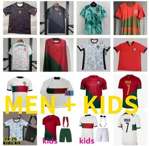 Portugal Soccer Jerseys 2024 2025 Men Set Kids Kit Player Vertoos Pepe Joao Felix voetbal Shirts B.Cernandes Bernardo R.Sanches Diogo J Ronaldo 22 23 24 25 25