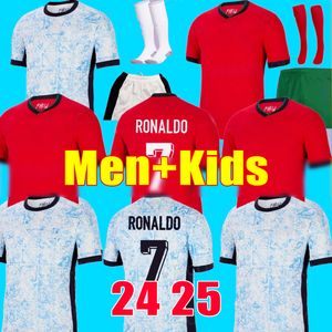 Maillots de football du Portugal Ronaldo Bruno Fernandes Diogo J. Portuguesa Uruguay Joao Felix 24 25 Football Pre Match Special Bernardo Doha Home Away Kids Suica Shirt