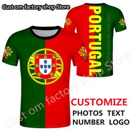 PORTUGAL camiseta diy nombre personalizado gratis número Hombres Mujeres Moda manga corta Harajuku Hip Hop Linda camiseta 220616