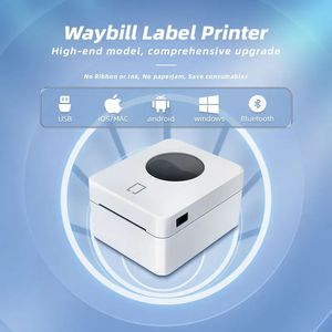 Imprimante portable POS9250 Thermal Label Imprimante 203DPI pour les packages de diffusion 4x6 Impression Bluetooth Automatic Label Recognition 240417