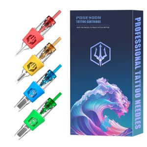 POSEIDON 20 stks/doos RS RL RM M1 Tattoo Cartridge Naald Liner Shader met Membraan Veiligheid Cartridges Wegwerp voor Tattoo Pen 240226