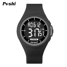 Reloj Digital resistente al agua POSHI, reloj luminoso de lujo, cronómetro de cuenta regresiva, relojes de pulsera deportivos para hombres, reloj de pulsera nuevo de marca superior 2023