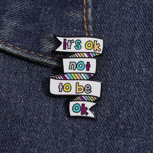 Encouragement positif ok citation en émail Épingle de jeu d'enfance de films films de films Brooch badge mignon films anime jeux épingles en émail dur