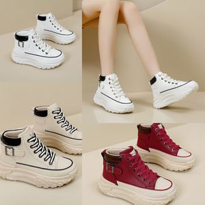 Chaussures montantes résistantes positives printemps et automne chaussures pour femmes vintage à semelles épaisses petites chaussures blanches chaussures de sport de loisirs GAI